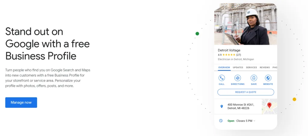 It's easy to get started on Google Business Profile. Use your GMB listing to help your customers find your when searching online. 