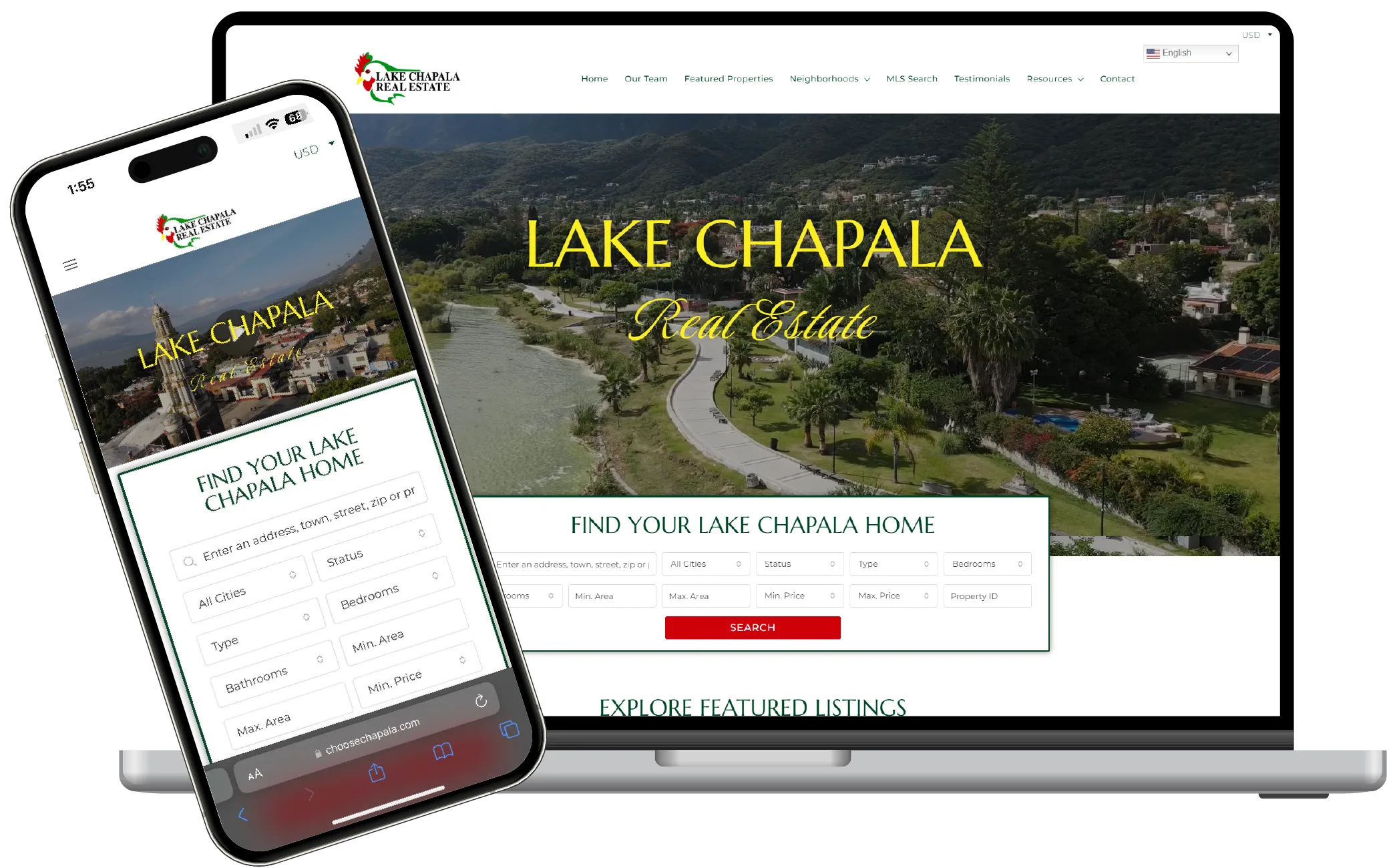 Homepage mockup designs_Lake Chapala 2.0