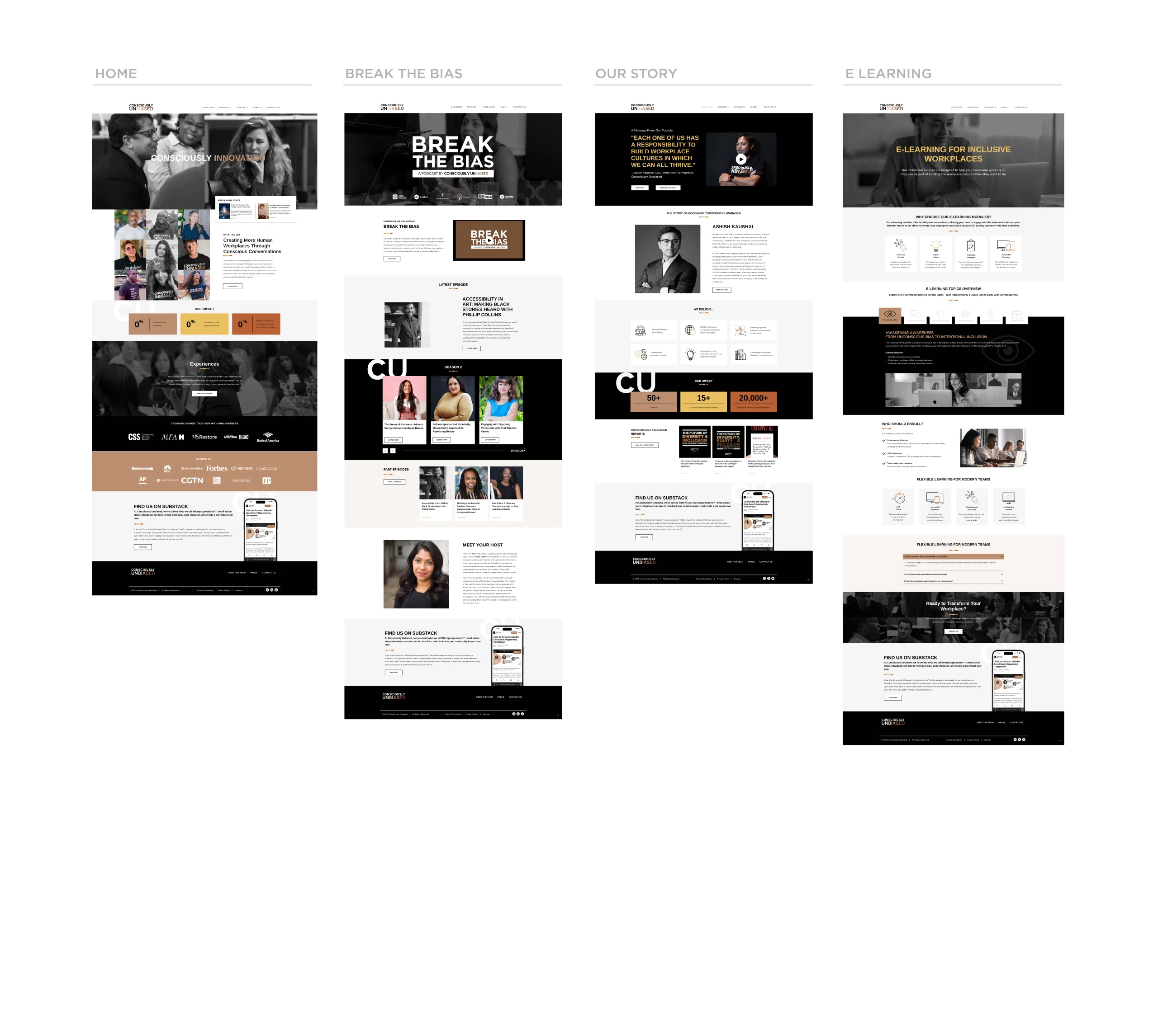 Curate Case Study - Consciously Unbiased_Desktop Pages