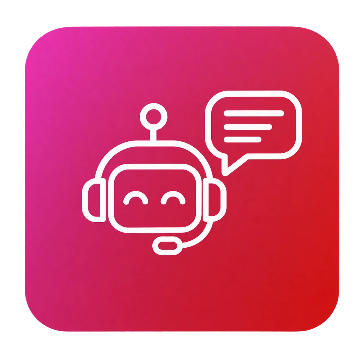 Friendly AI Chatbot Icon