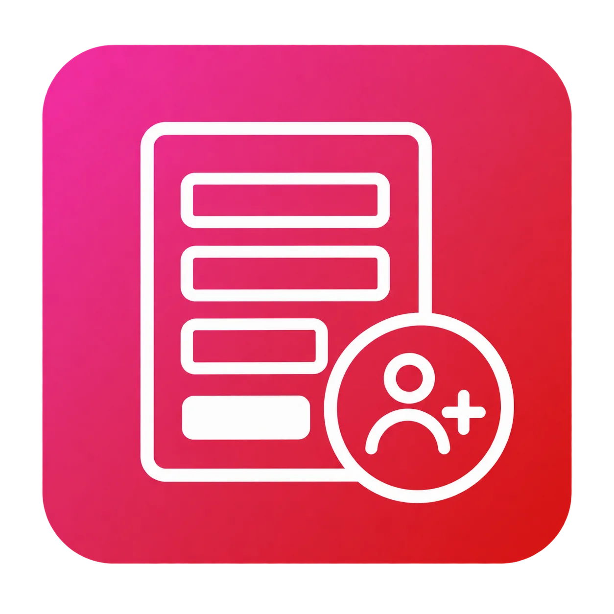 Gradient Form Add User Icon