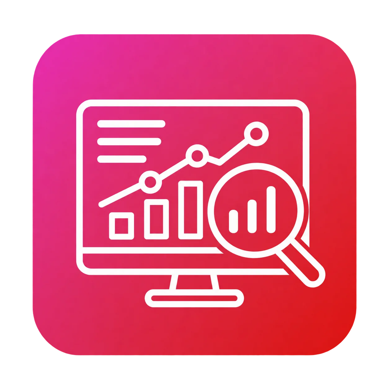 Pink Analytics Monitor Icon