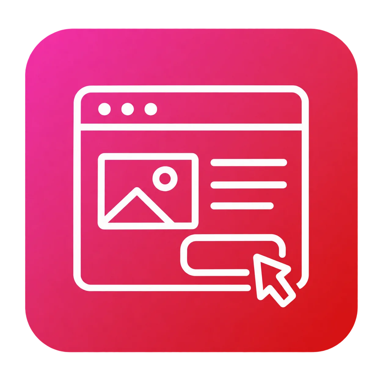 Pink Gradient Web Design Icon