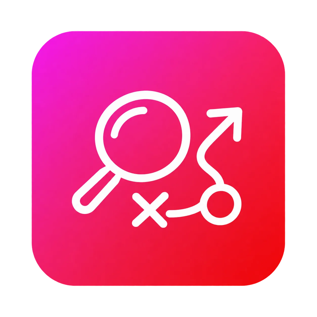 Pink Strategy Search Icon