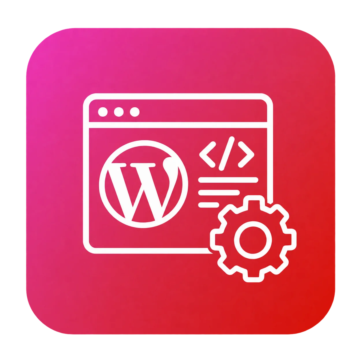 WordPress Development Gradient Icon