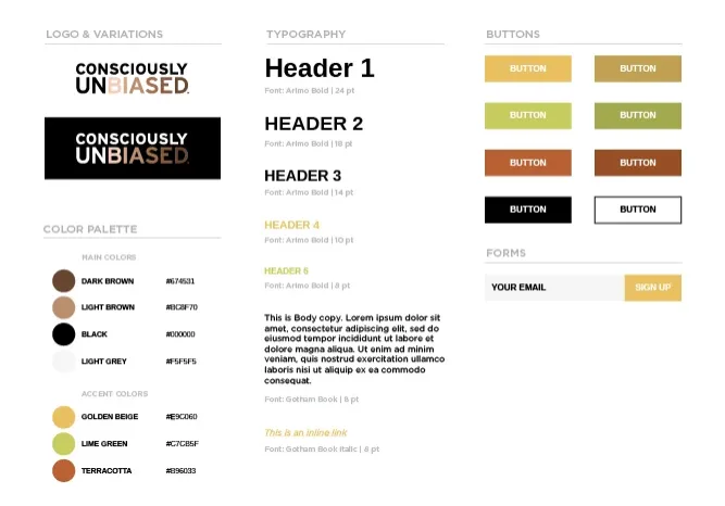 Curate Case Study - Consciously Unbiased_Style Guide
